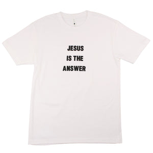 NEW ‘Jesus Is The Answer’ - Tee (White)