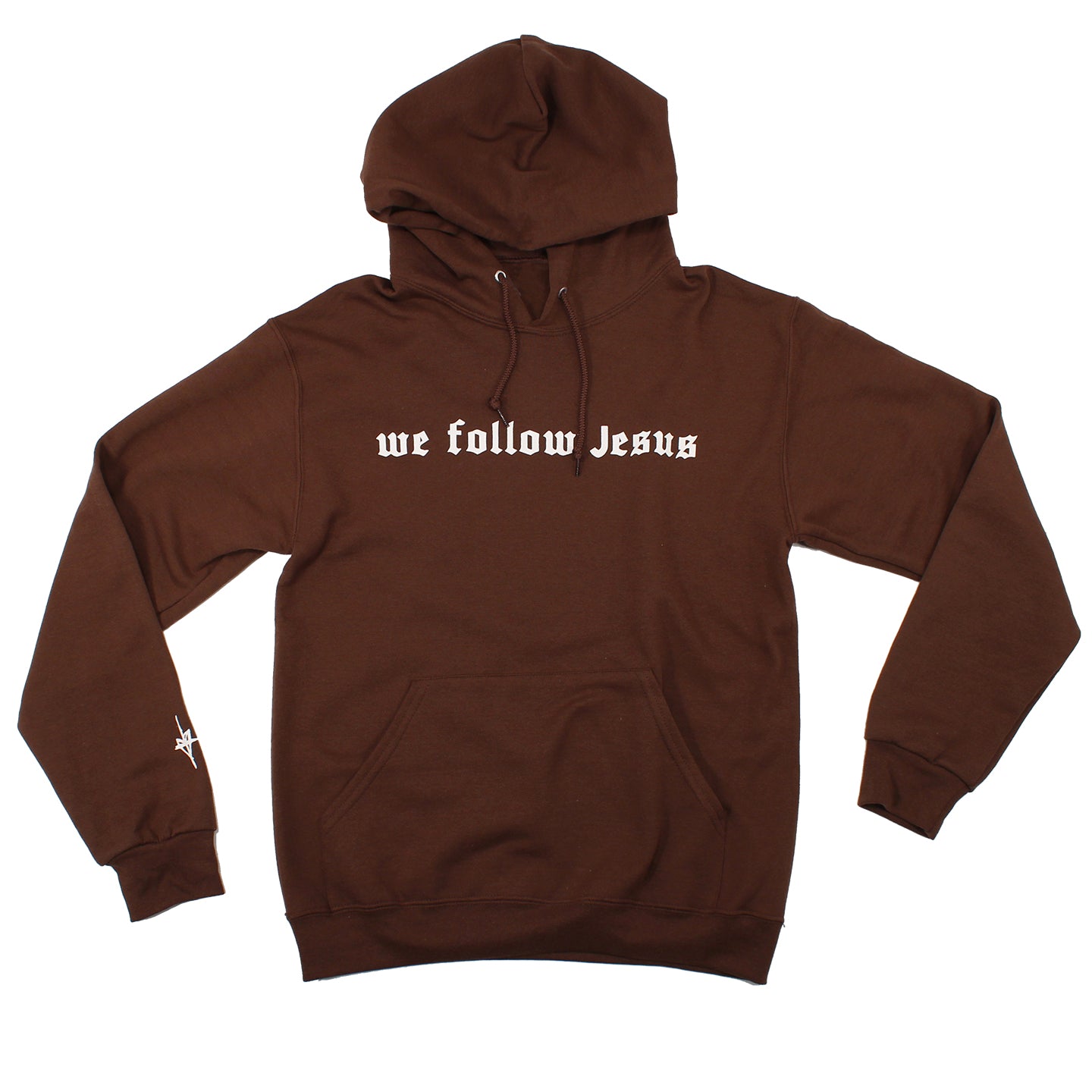 We Follow Jesus' Brown Hoodie (Original)