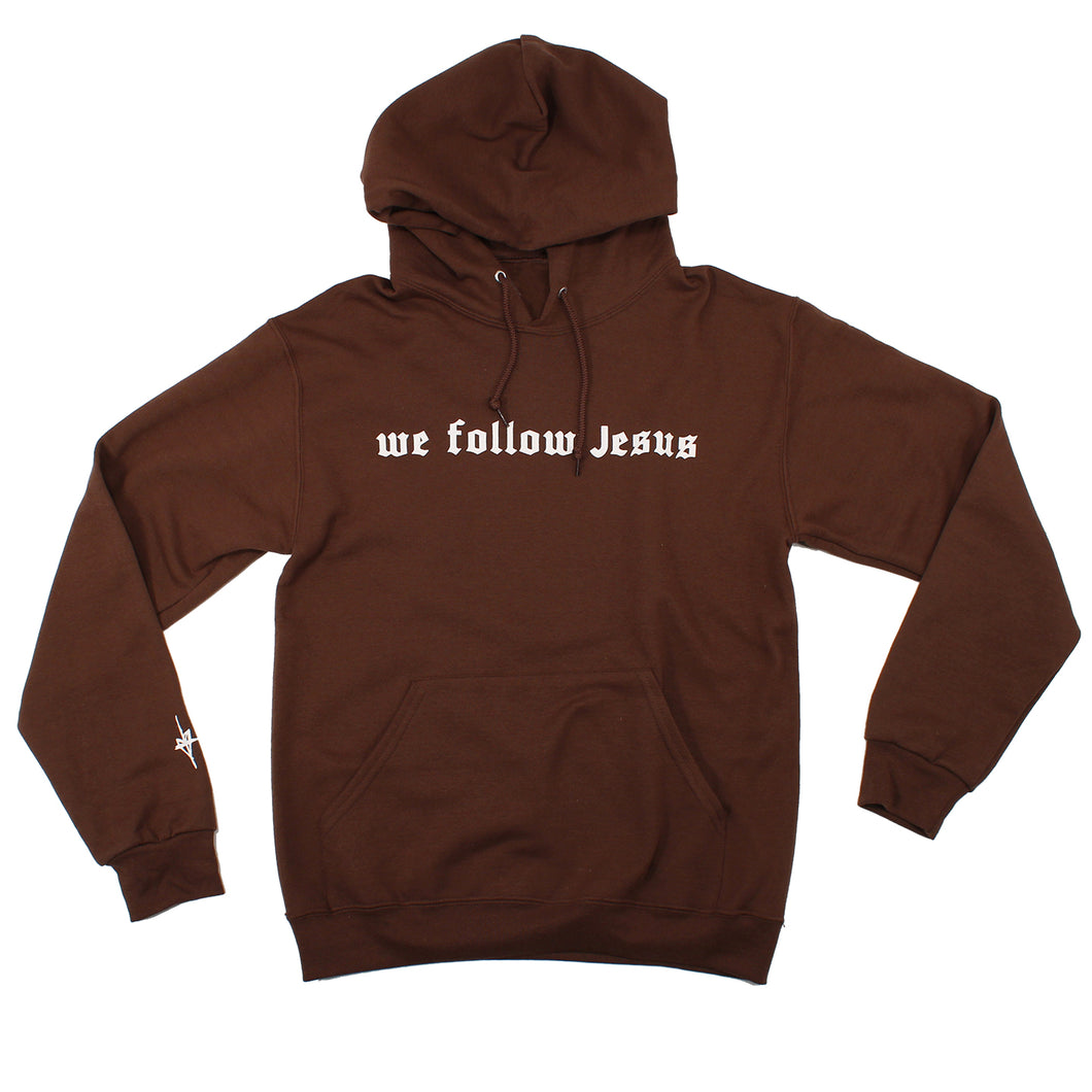 ‘We Follow Jesus’ Brown Hoodie (Original)