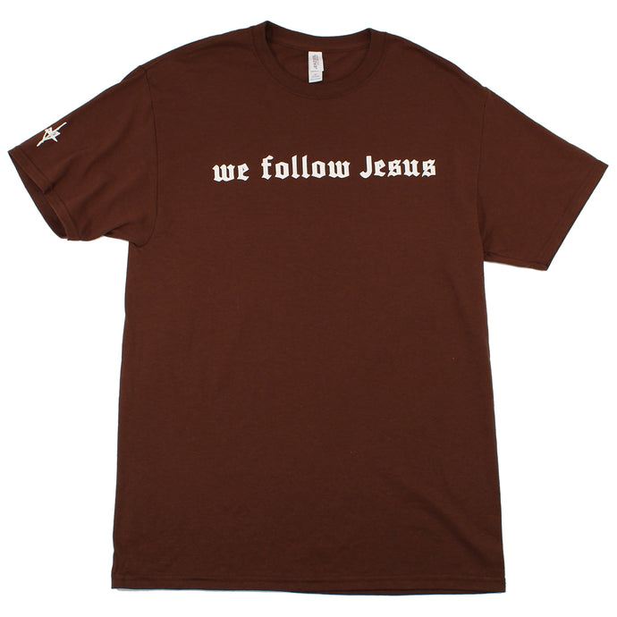 ‘We Follow Jesus’ Brown Tee (Original)